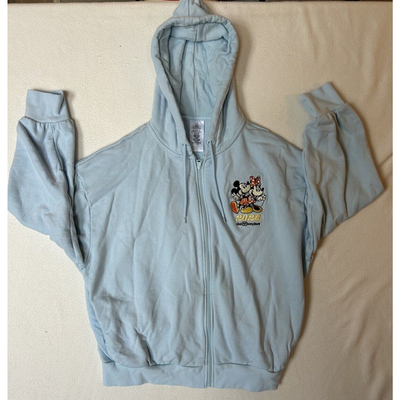 Disney Tops - Walt Disney World Hoodie Adult Large Blue 2023 Mickey Minnie Mouse Castle